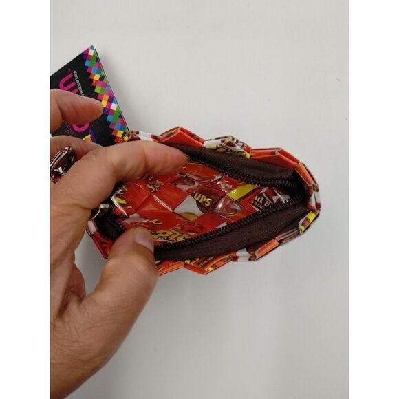 Nahui Ollin Wristlet Small Orange Candy Wrapper Bag - Picture 6 of 12